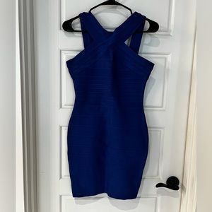 Blue bandage dress